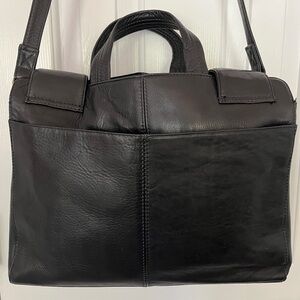 Hobo International Black Leather Tote Bag